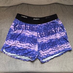 Jambys Purple Tie Dye Boxer Shorts with Pockets